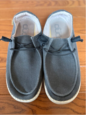 Hey Dude Wendy Chambray Off Black Size 11 Women’s EUC